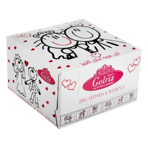 گلریز دستمال کاغذی 50برگ دولایه(ماشین)