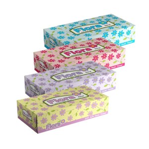 فلورا دستمال کاغذی مکعبی 200 برگ