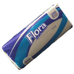 فلورا دستمال کاغذی 100برگ دولایه