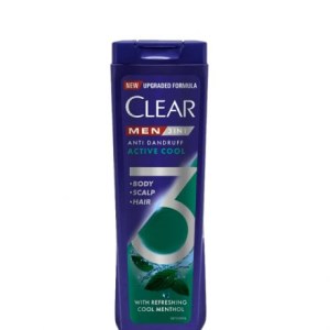 کلییر شامپو مردانه ضد شوره حاوی منتول 3*1 400 م