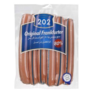 202 سوسیس 80 درصد گوشت قرمز ( فرانکفورتر اصل)