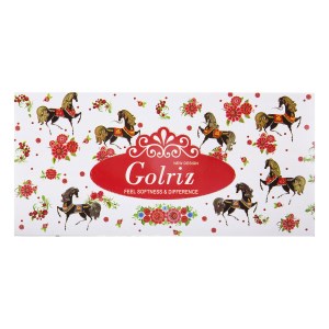 گلریز دستمال کاغذی 100برگ دولایه