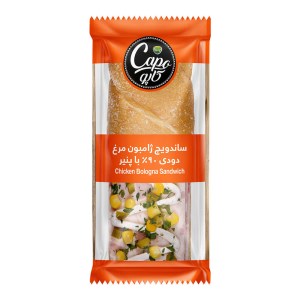 کاله ساندویچ چاباتای ژامبون مرغ 90%