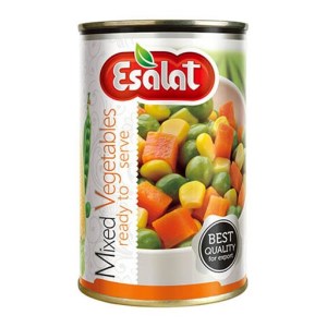 اصالت کنسرو سبزی مخلوط 380 گرمی با درب کلیدی
