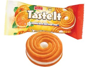 شیرین عسل بیسکویت کرمدار لیوانی پرتقالی 120 گرمی