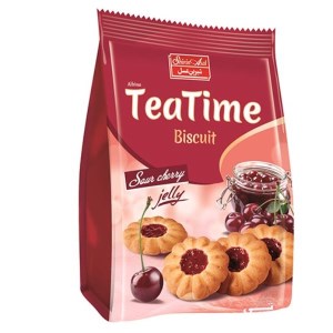 شیرین عسل بیسکویت با مربای آلبالو تی تایم