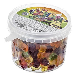 شیرین عسل پاستیل میوه ای سطلی بزرگ ژلی فان