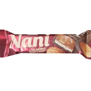 نانی شکلات مغزدار نوقا کارامل با خلال بادام