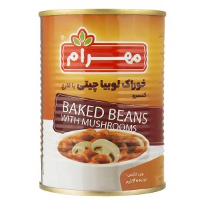مهرام کنسرو لوبیا چیتی با قارچ 500 گ