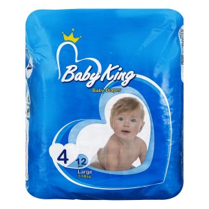 بیبی کینگ پوشک بچه سایز4(12ع)