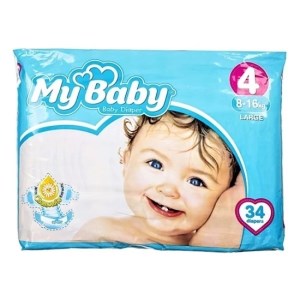 مای بیبی پوشک بچه سایز4 دوبل(34ع)