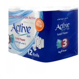 اکتیو دستمال کاغذی توالت 8رول
