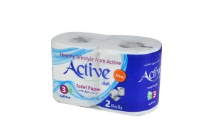 اکتیو دستمال کاغذی توالت 2قلو