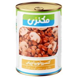 مکنزی کنسرو لوبیا چیتی باقارچ
